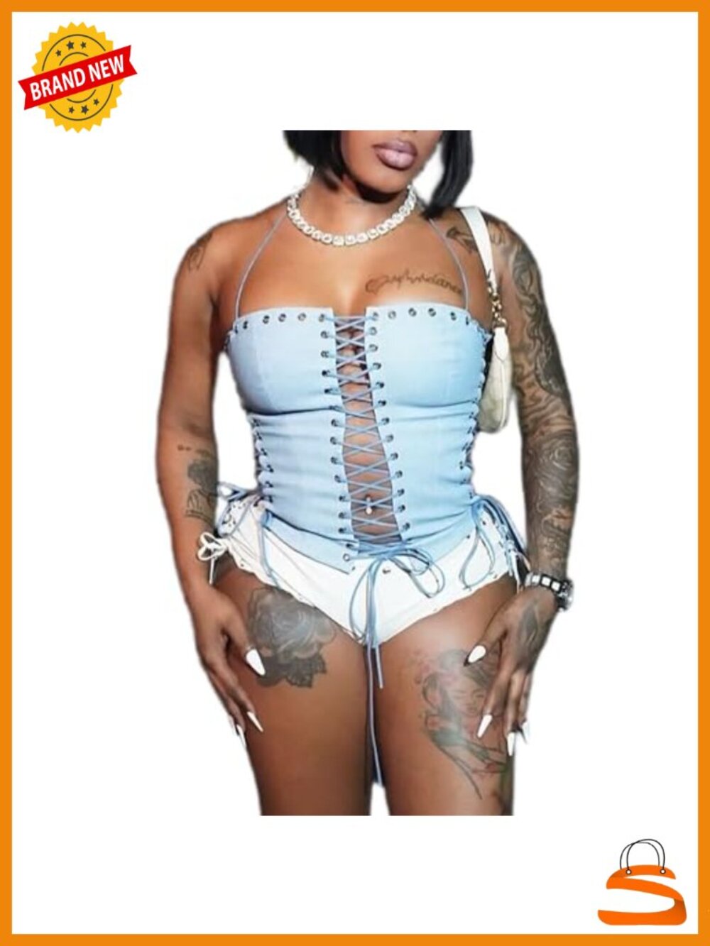 Sleeveless Halter Neck Top Waistband Vest Sexy Going Out Tube Top